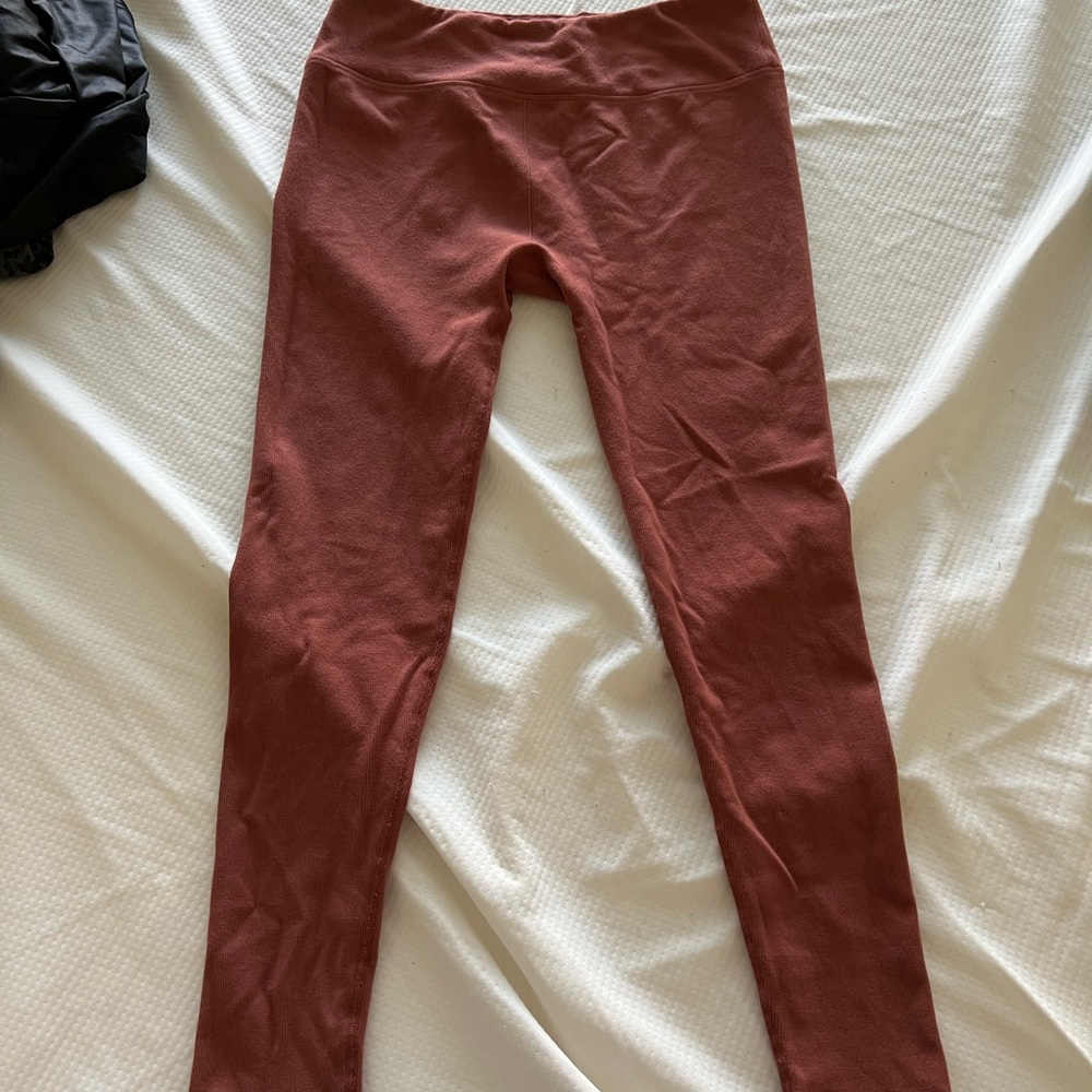 Burnt Orange Fabletics Ribbed Leggings